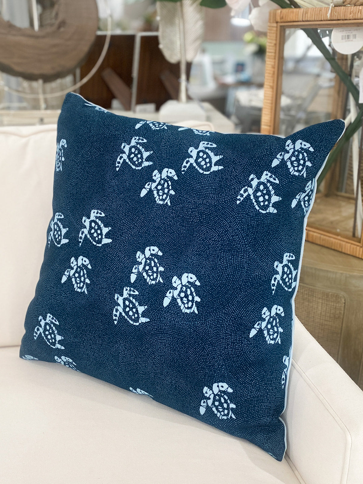 Blue Baby Turtles Indoor/Outdoor Pillow Cover