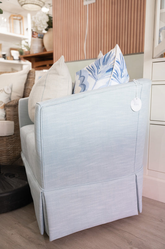 Coastal Blue Swivel Chair