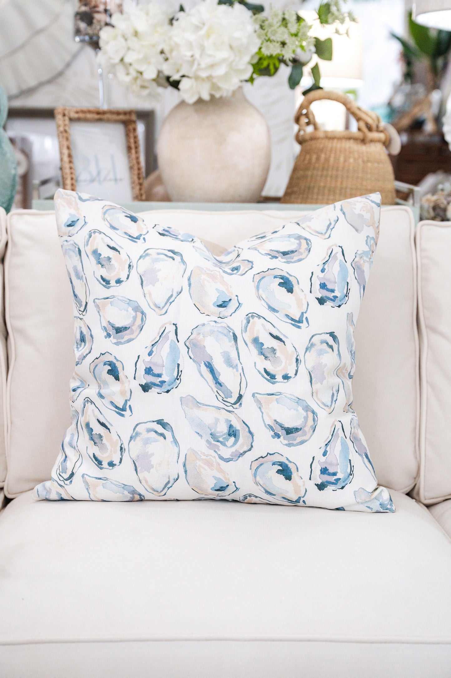 Oyster Shell Pillow Cover