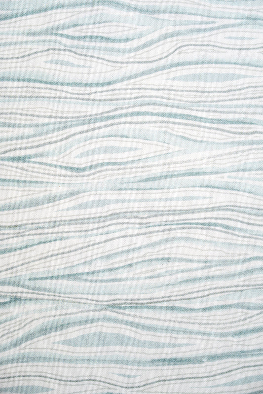 Abstract Ocean Waves Printed Fabric
