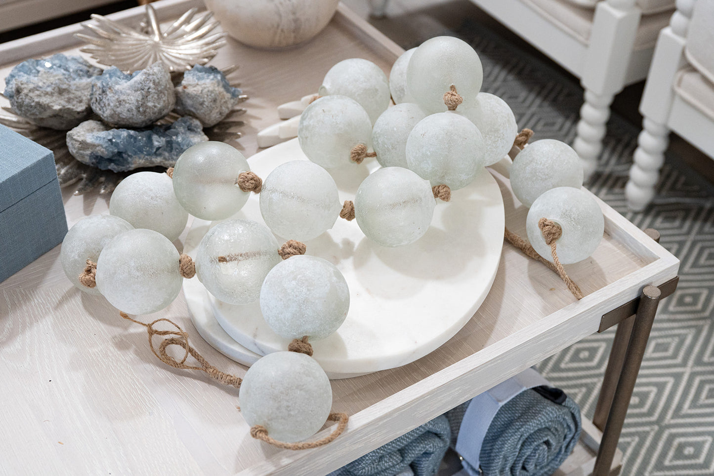 Coastal Glass Garland With Tassel