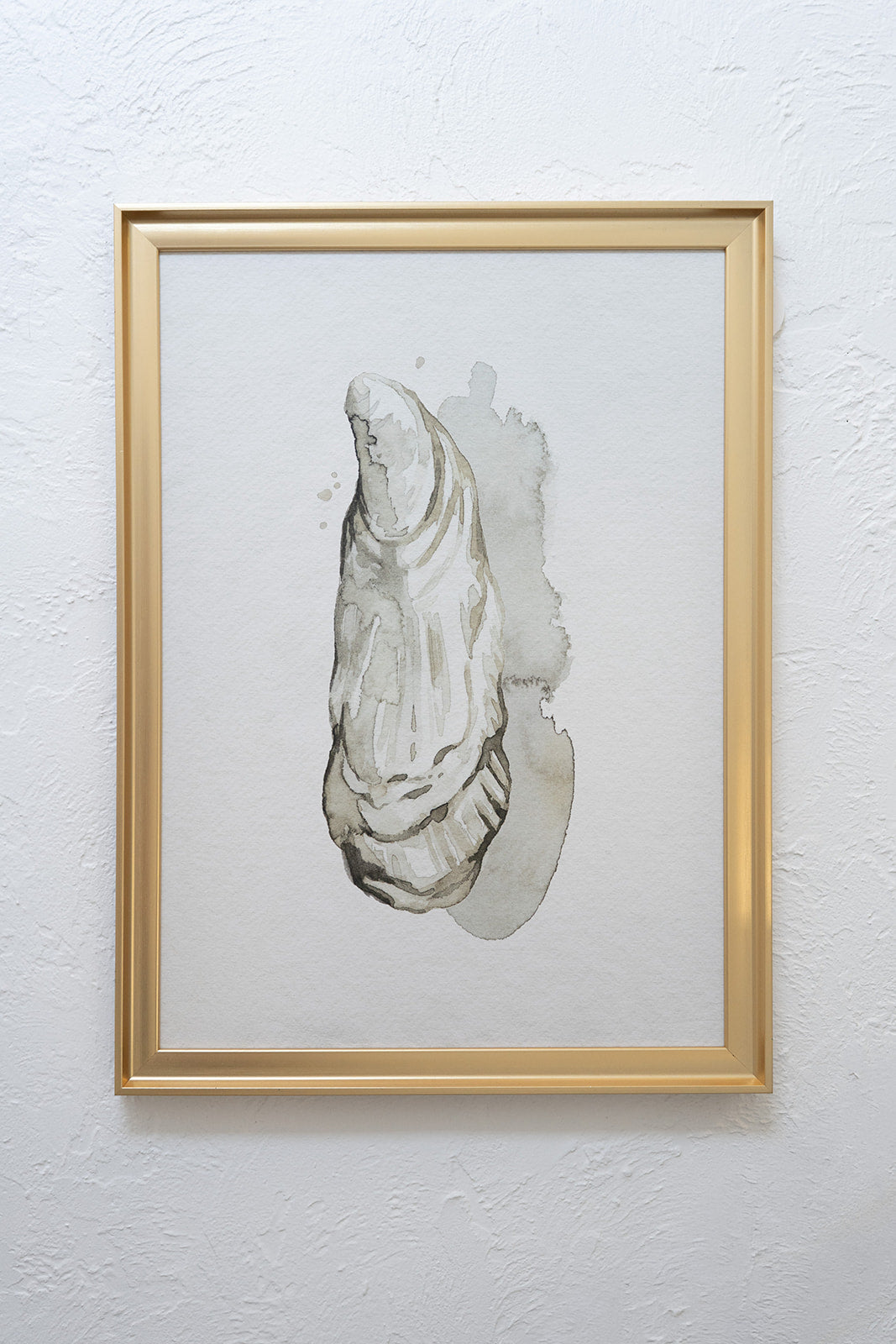 Watercolor Oyster- Gold
