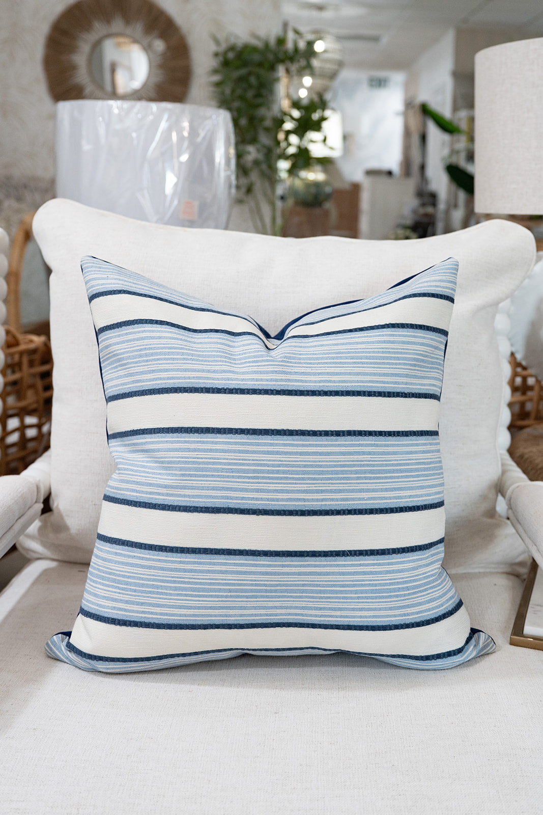 Westwood Blue & White Indoor/Outdoor Pillow Cover