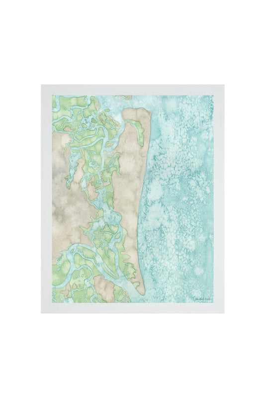 Coastal Map Print