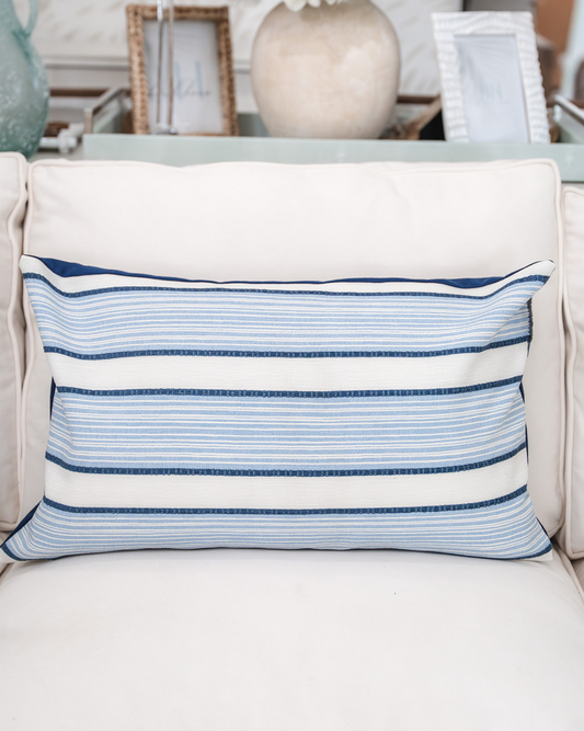 Westwood Blue & White Indoor/Outdoor Pillow Cover