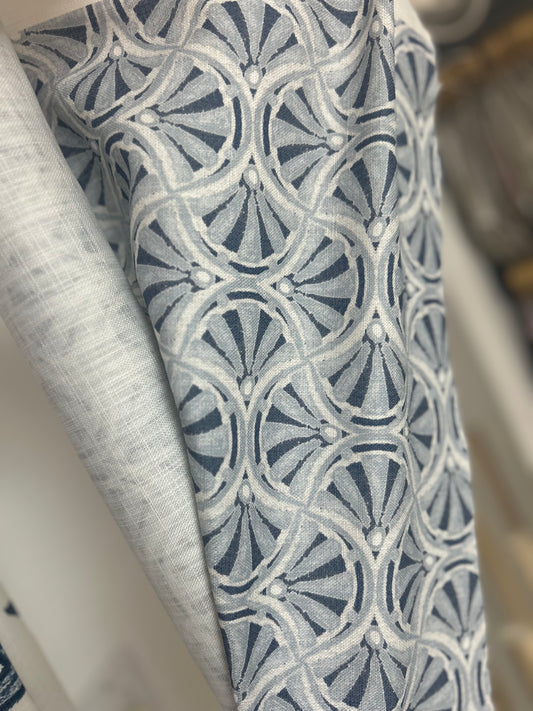 Bishop Harbor Indigo Printed Fabric