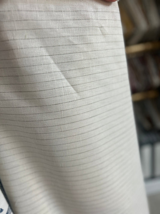 Nautical Grey Pinstriped Printed Fabric