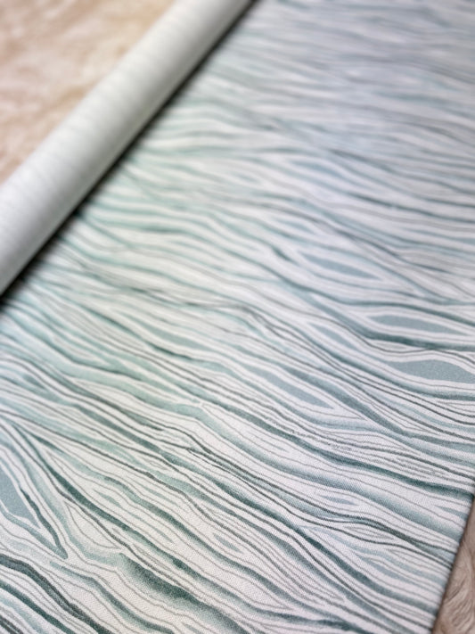 Abstract Ocean Waves Printed Fabric