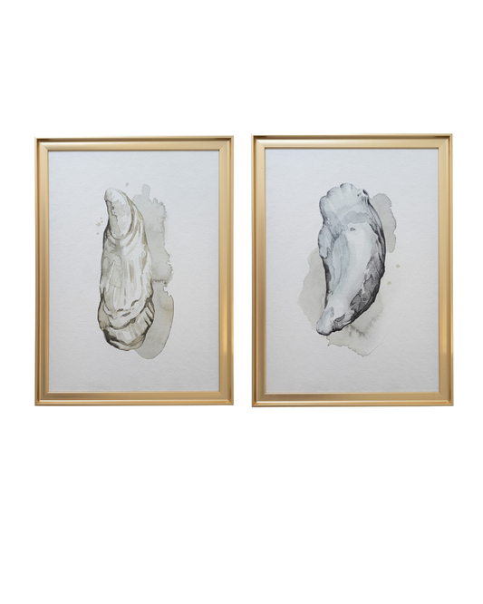 Watercolor Oyster- Gold