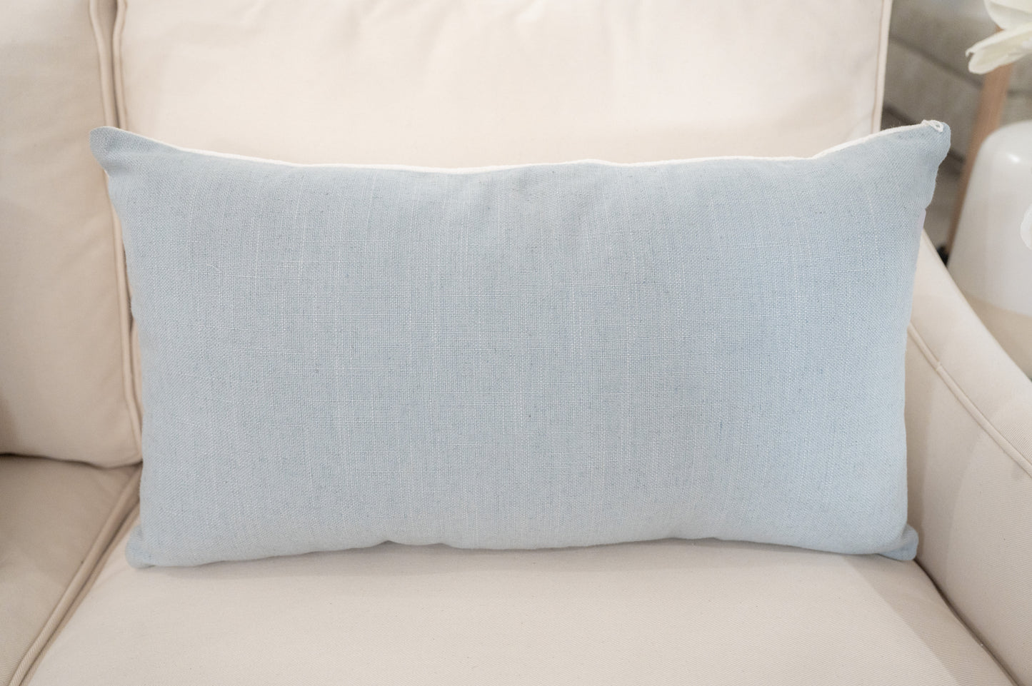 Blue & White Pillow