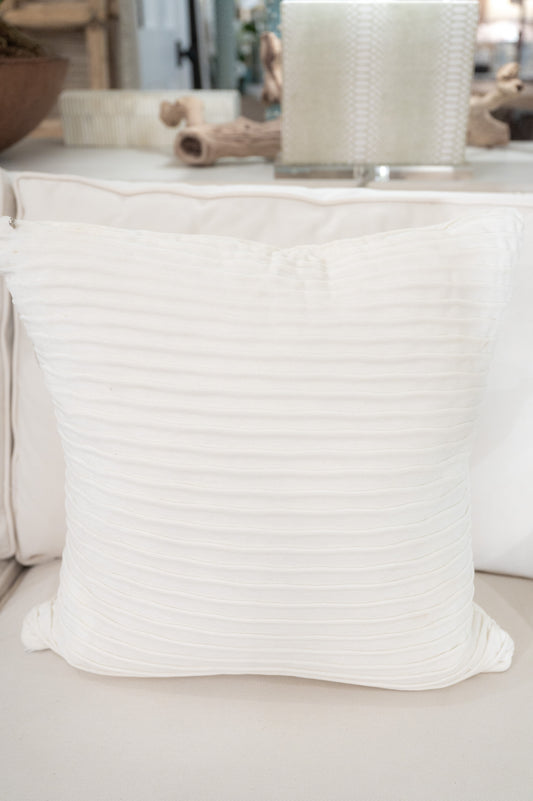 White Striped Pillow