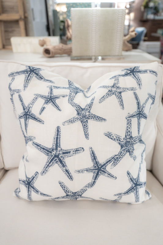 Blue Starfish Pillow