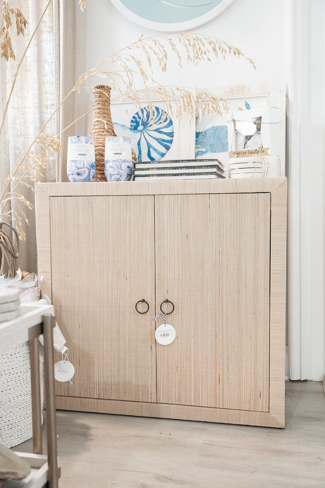 Natural Rafia Cabinet