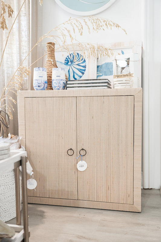 Natural Rafia Cabinet
