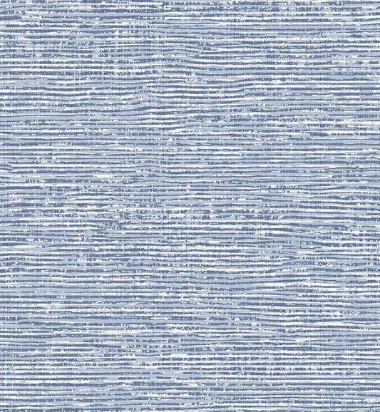 Faux Grasscloth Blue & White