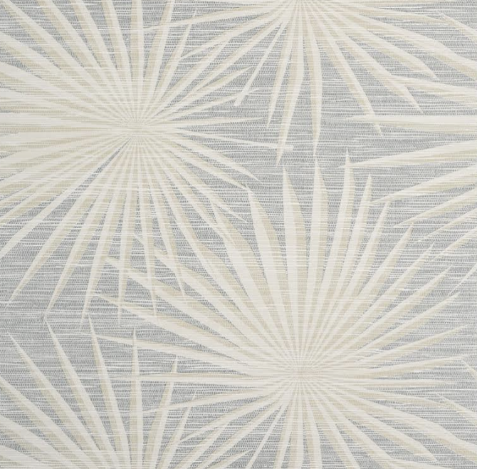 Thibaut Palm Frond Metallic Gray