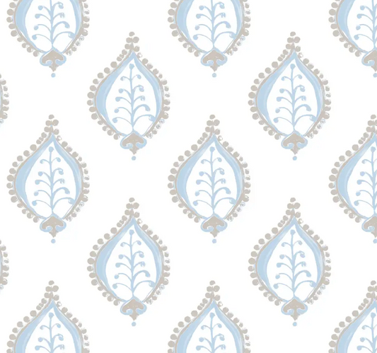 Coastal Blue, gray & white motif