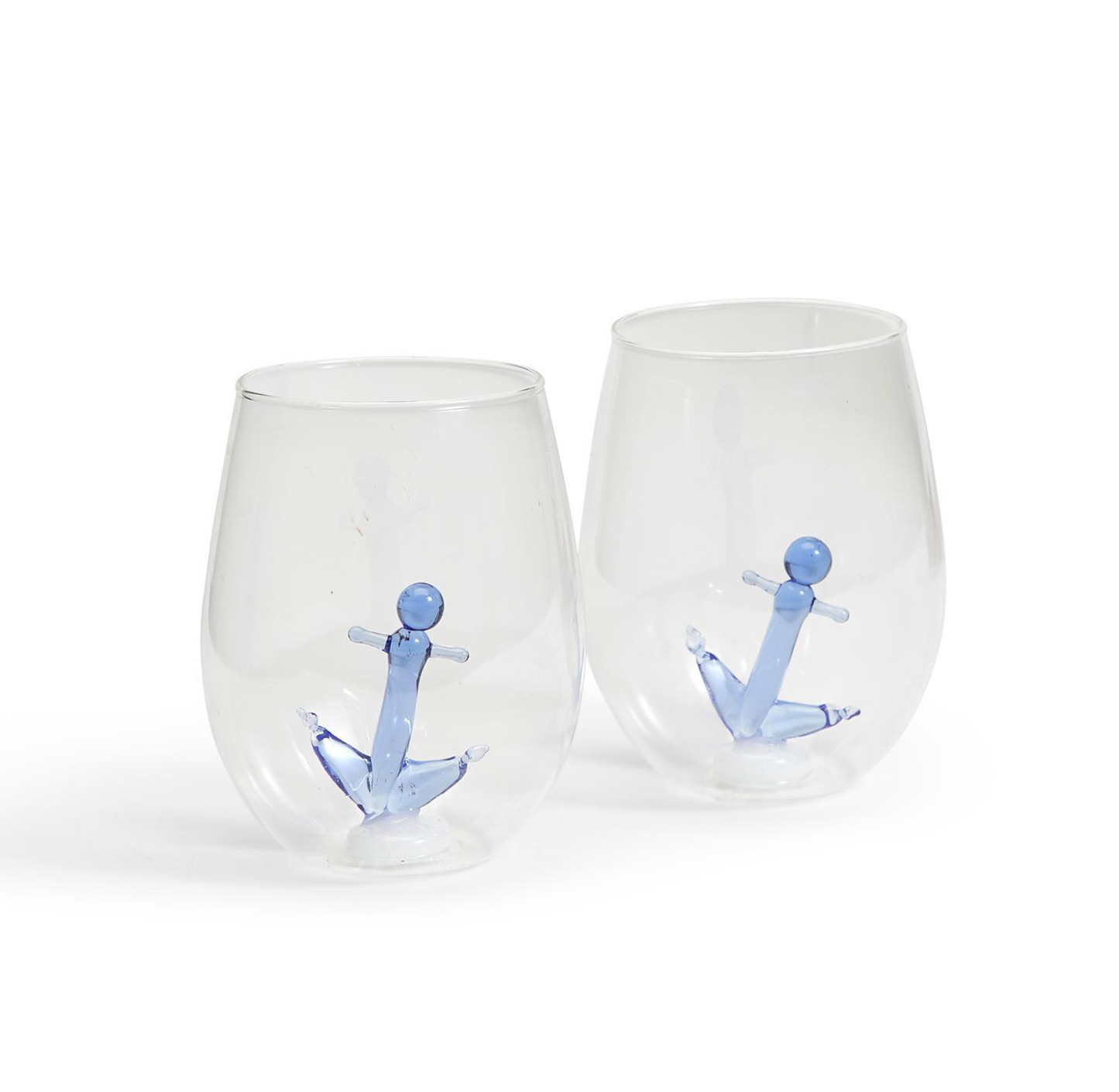 Stemless Anchor Wine Glass