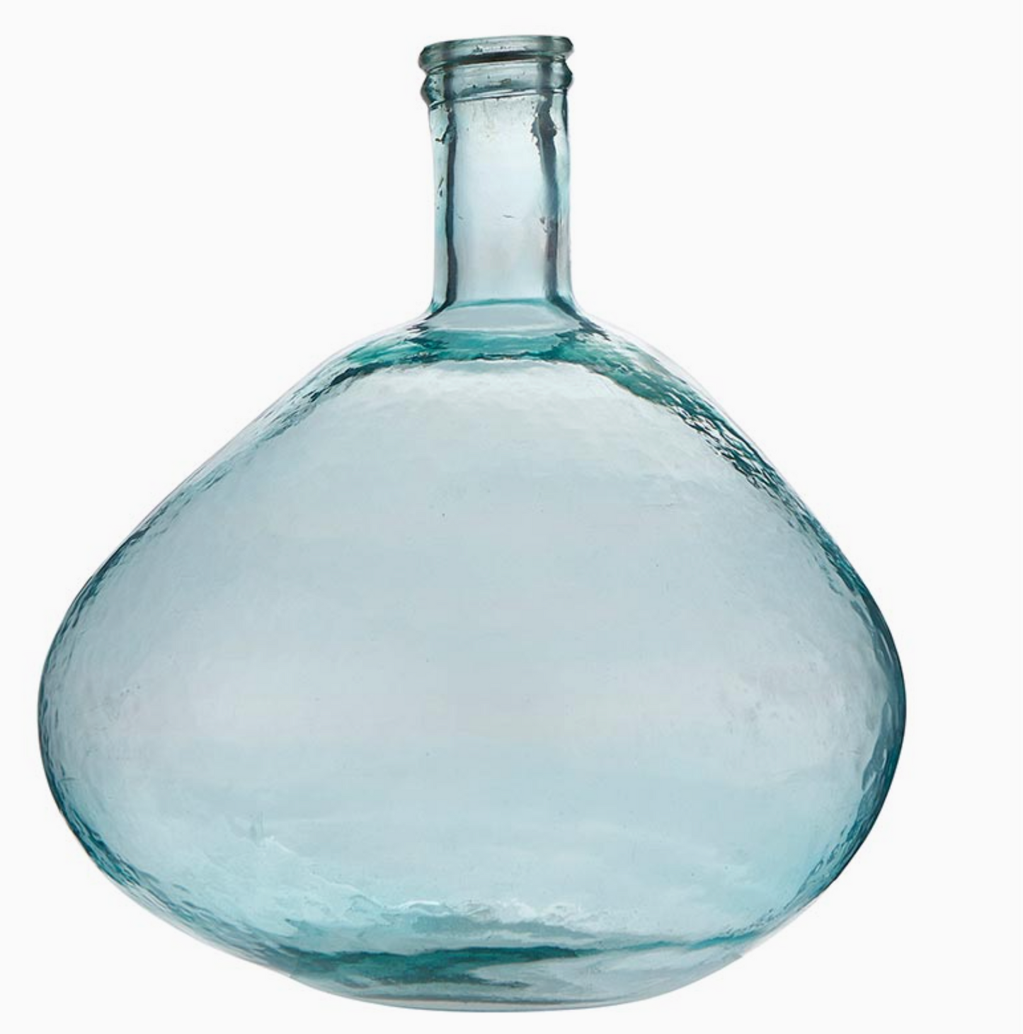 Blue Recycled Glass Vase - Large