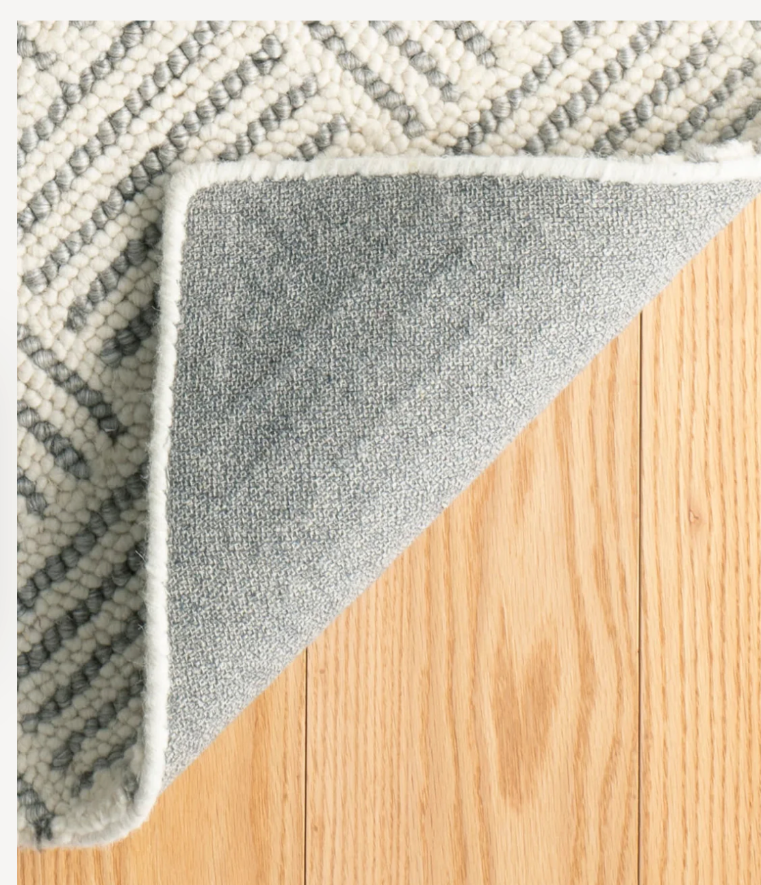 Layers Grey Hand Hooked Wool Rug