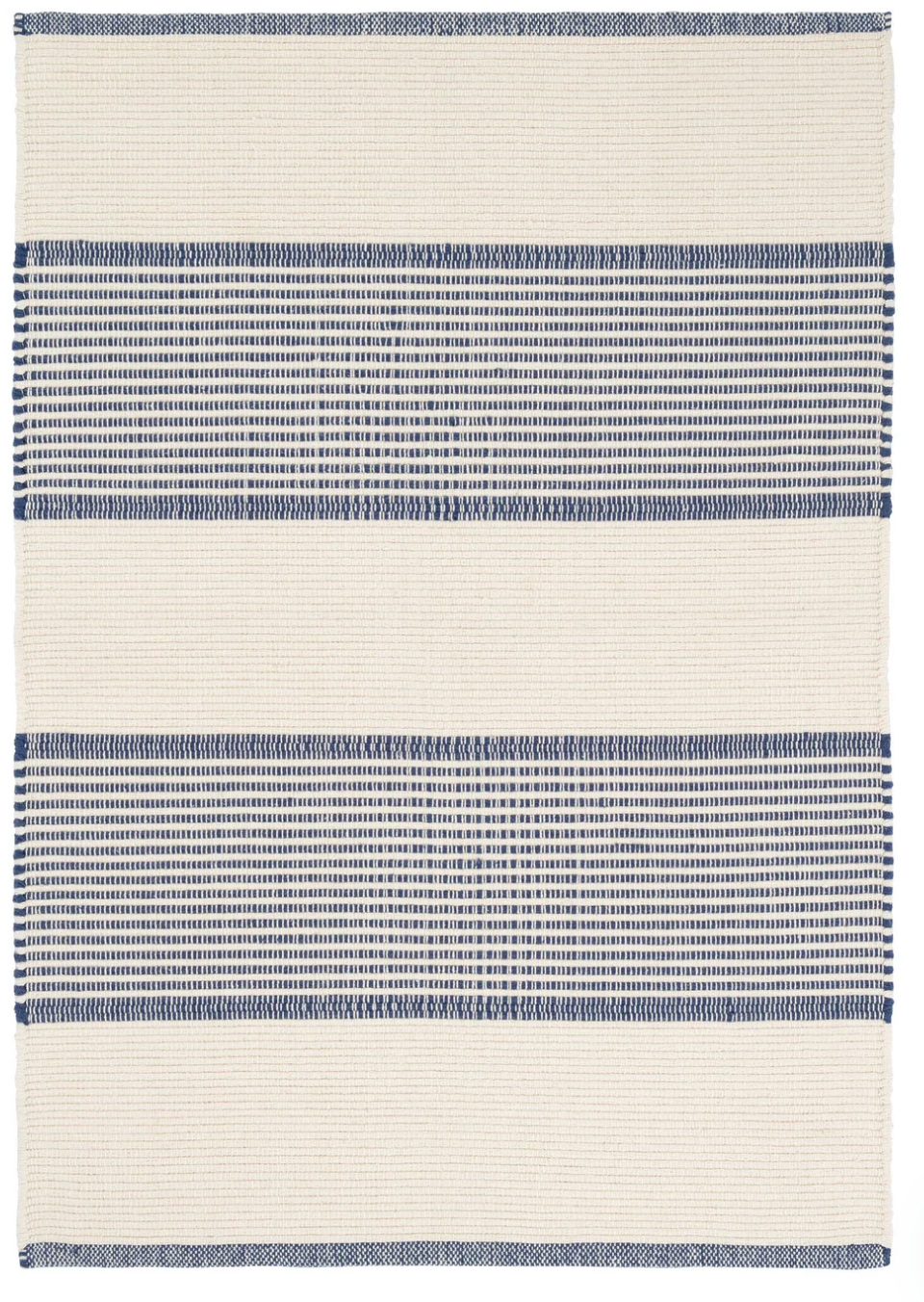 La Mirada Navy Handwoven Cotton Rug