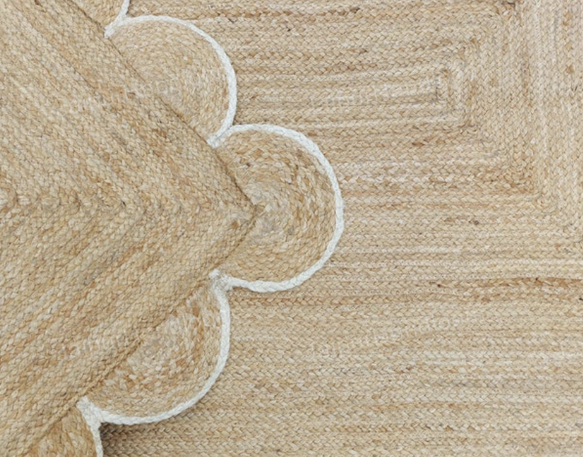 Jute Scalloped Edge Door Mat