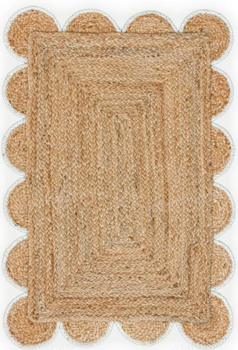 Jute Scalloped Edge Door Mat