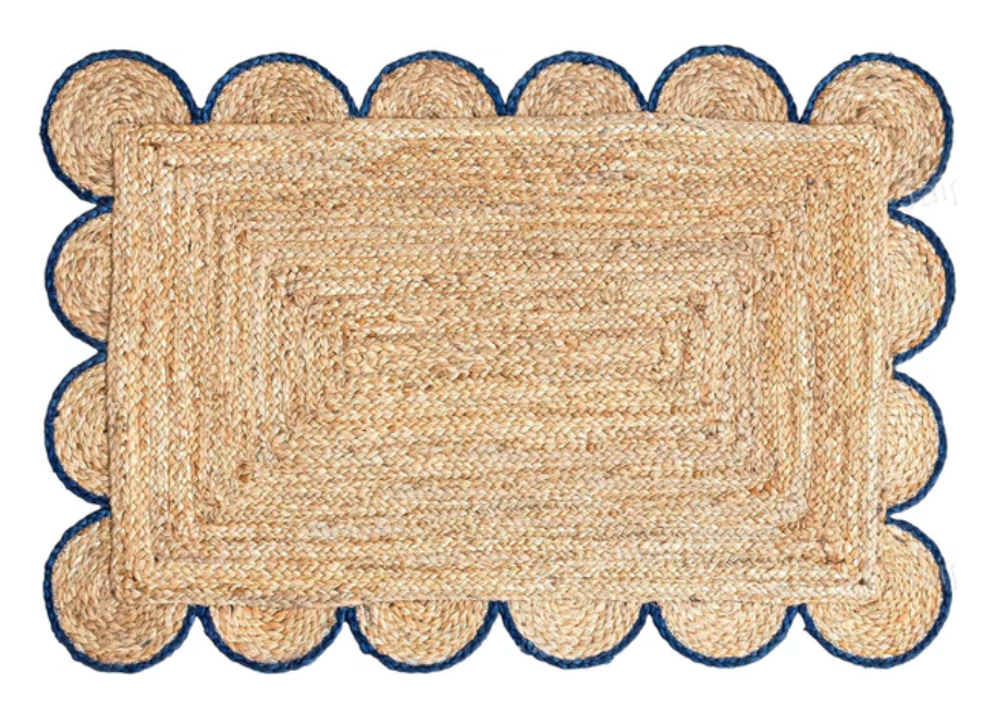 Jute Scalloped Edge Door Mat