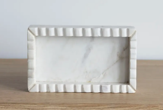 Scalloped Marble Dish