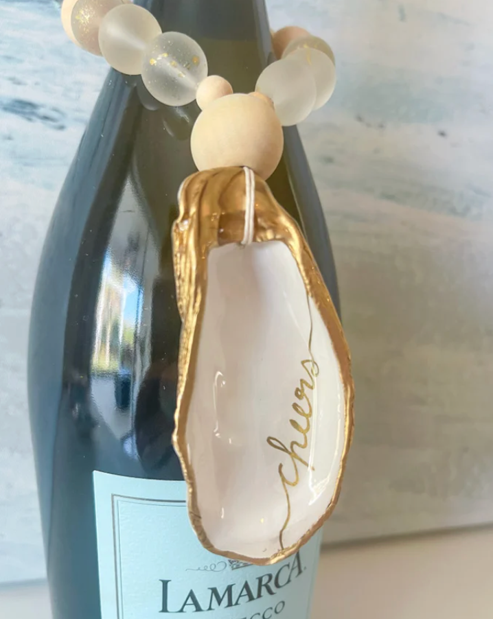 Palmetto Summer- "Cheers" Oyster Wine Bottle Charm