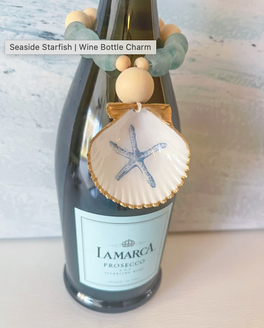 Palmetto Summer- Starfish Shell Wine Bottle Charm