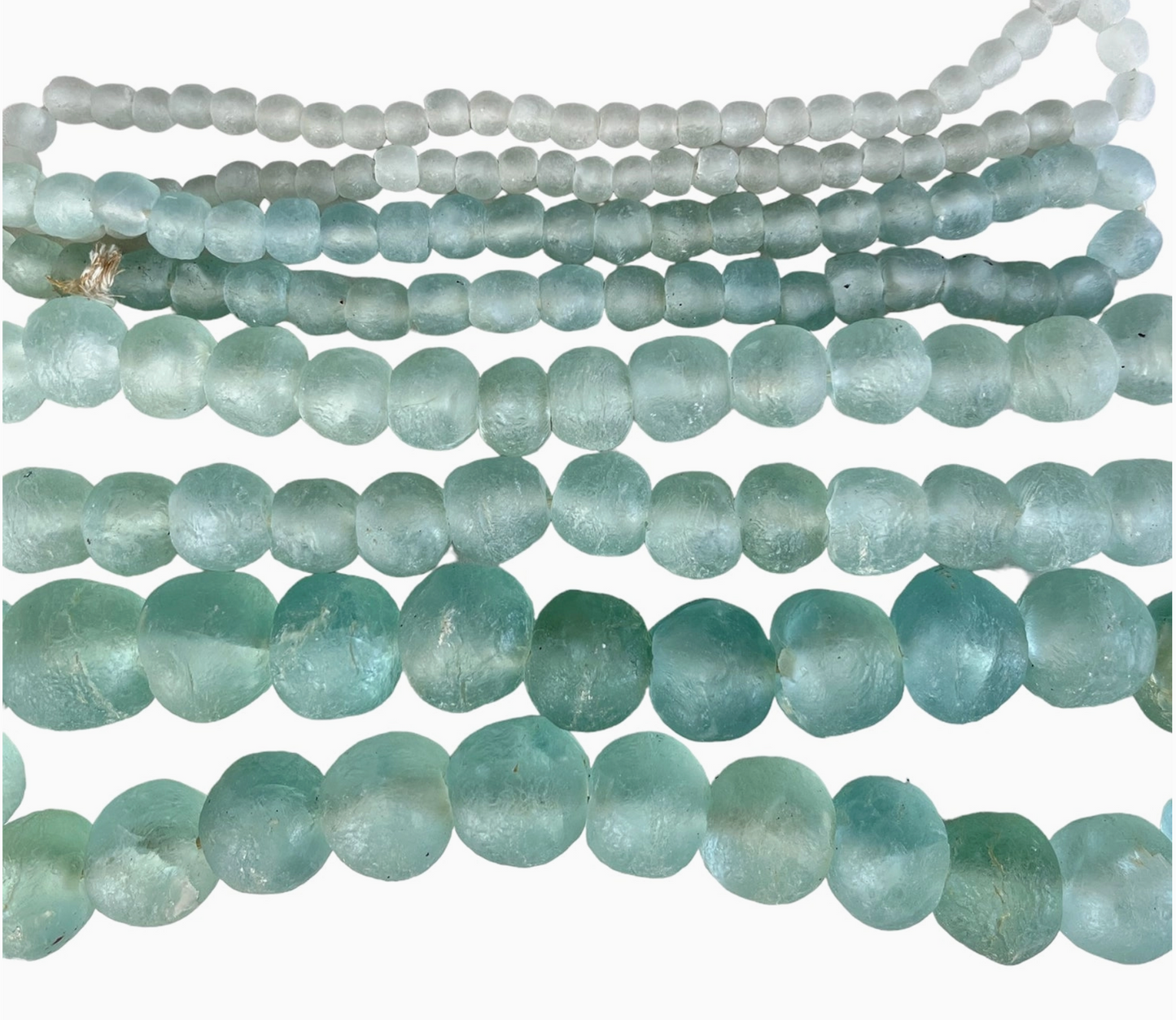 Recycled Glass Beads: Teal / Small