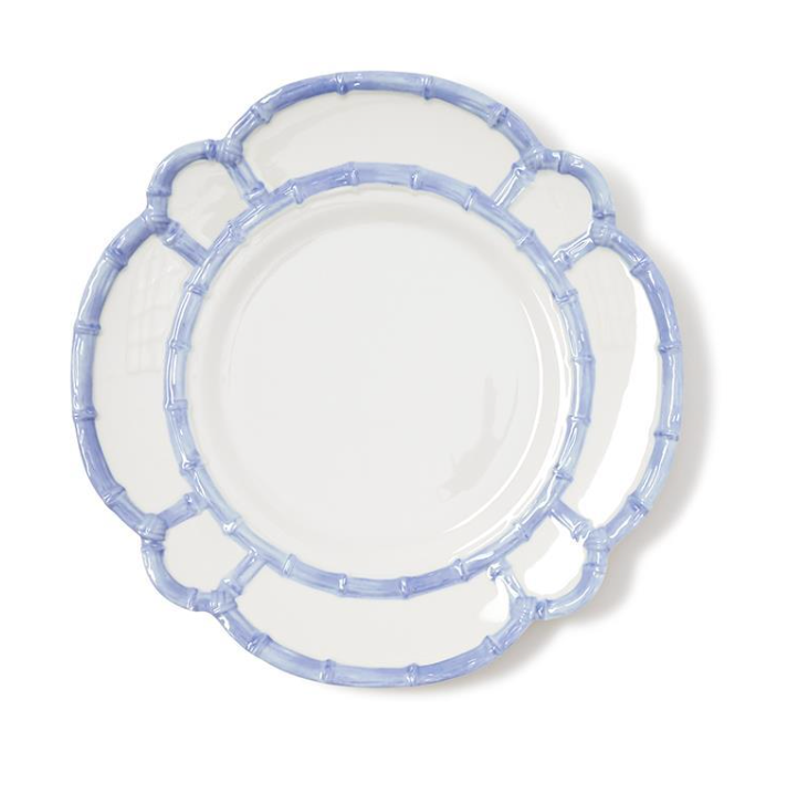French Blue Bamboo Dinner Plate