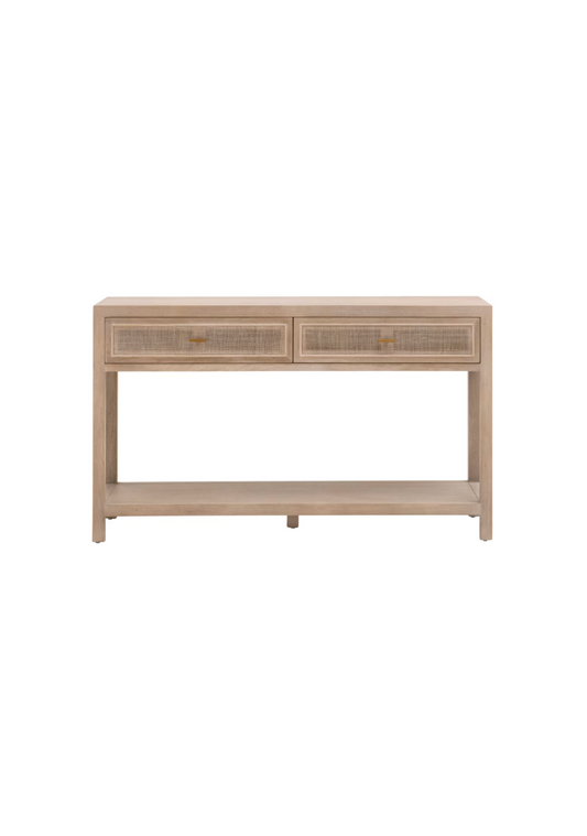 Smoked Cane Console Table- Custom BH Order