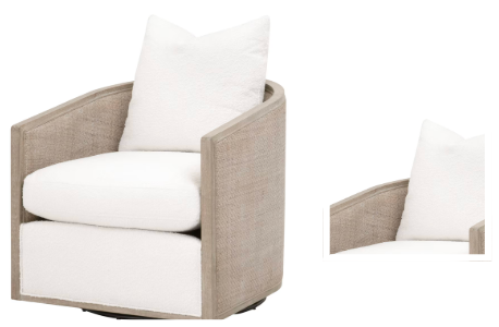 Cane Wrapped Swivel Chair- Custom BH Order