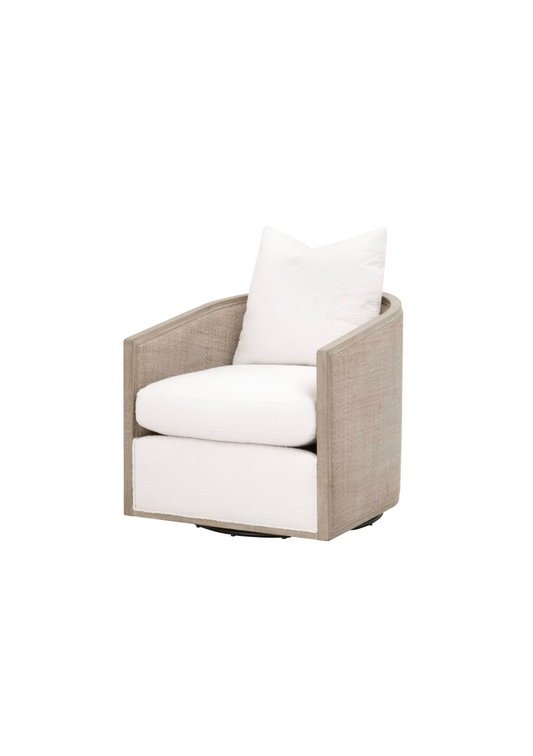 Cane Wrapped Swivel Chair- Custom BH Order