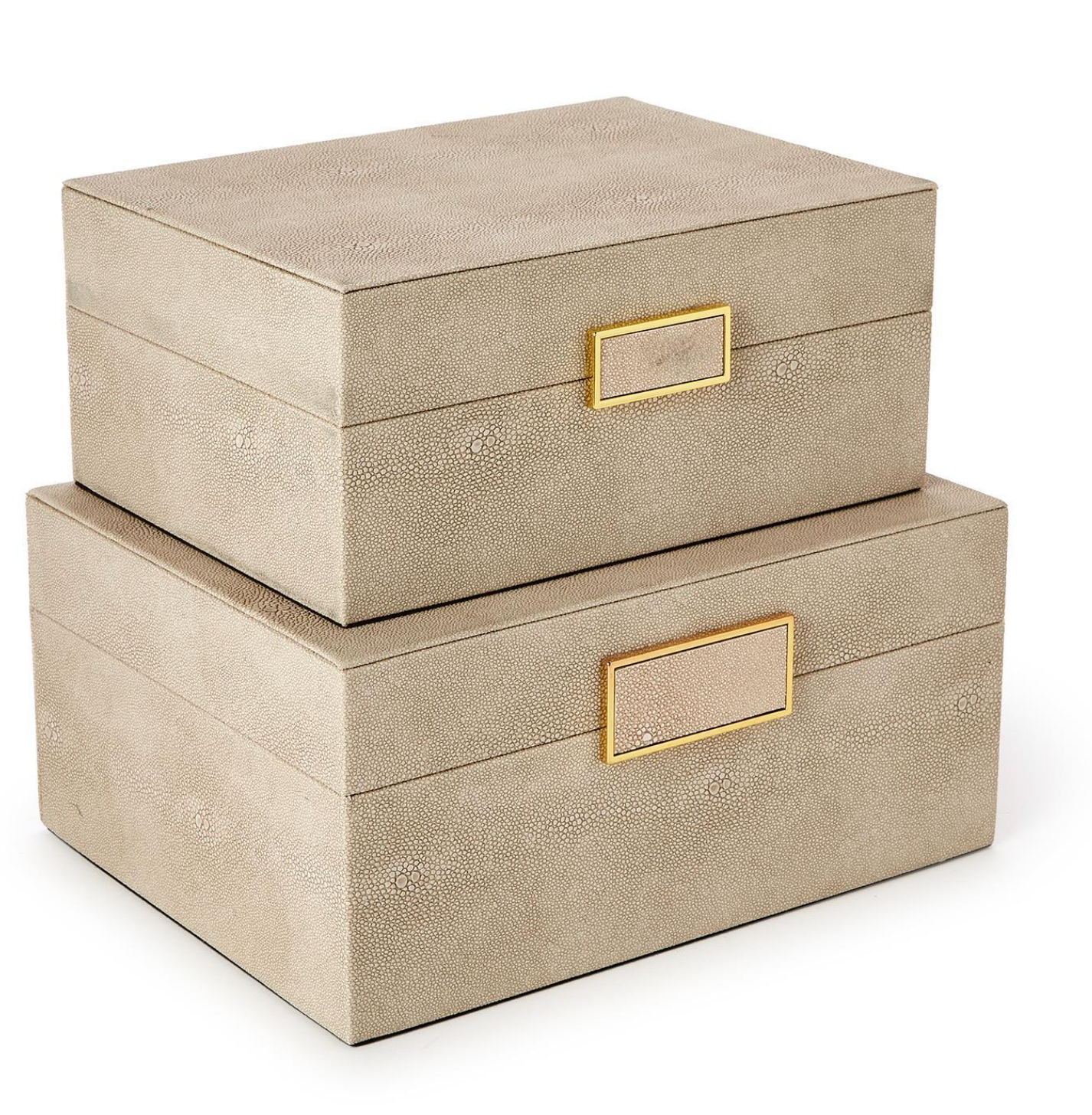 Cream Shagreen Box