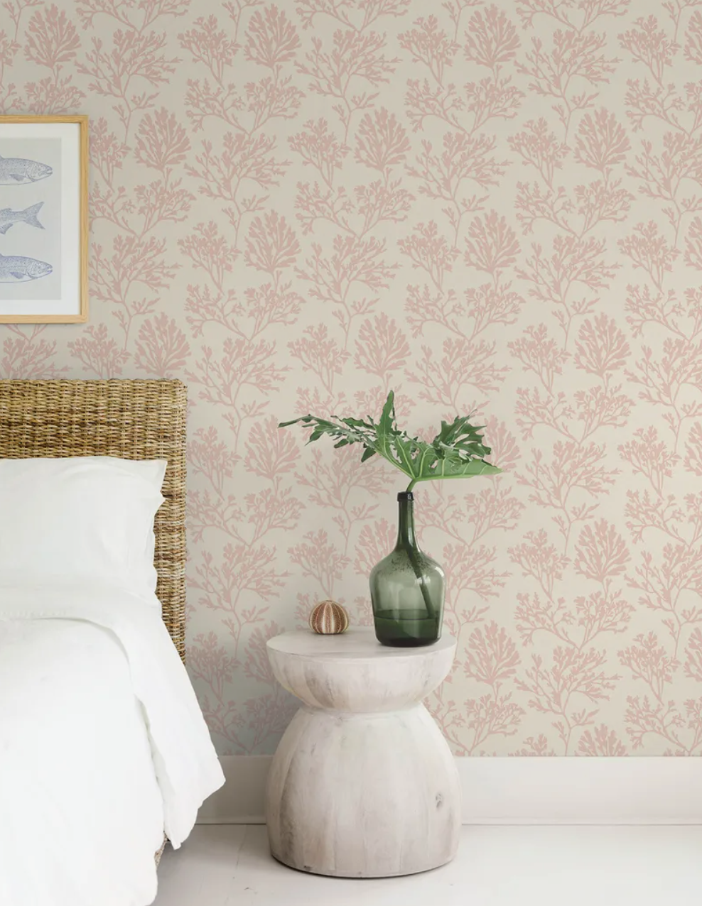 Tortuga Pink Coral Weave Wallpaper