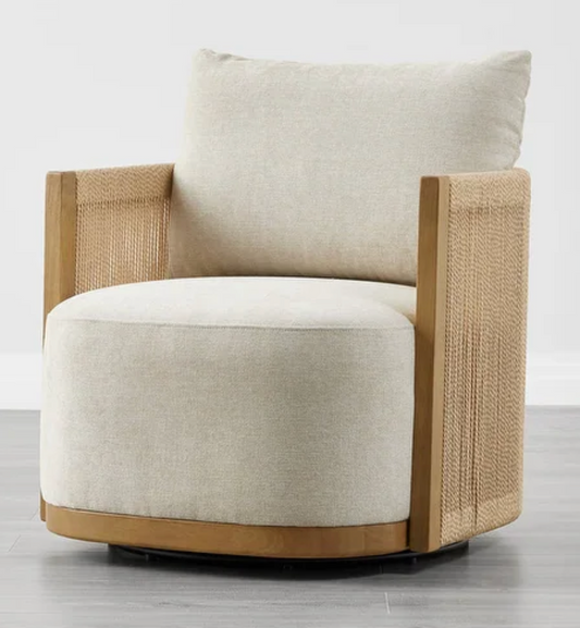 Petite Natural Swivel Chair