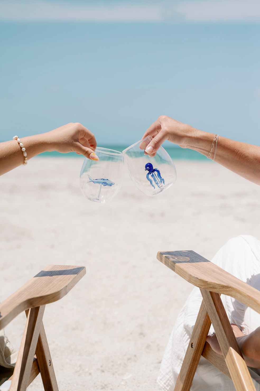 Great White Shark Stemless Wine Glass
