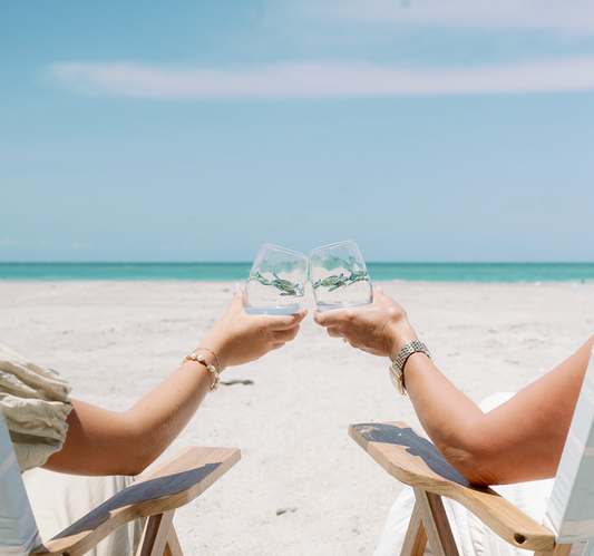 Wine Glass - Bay Blues