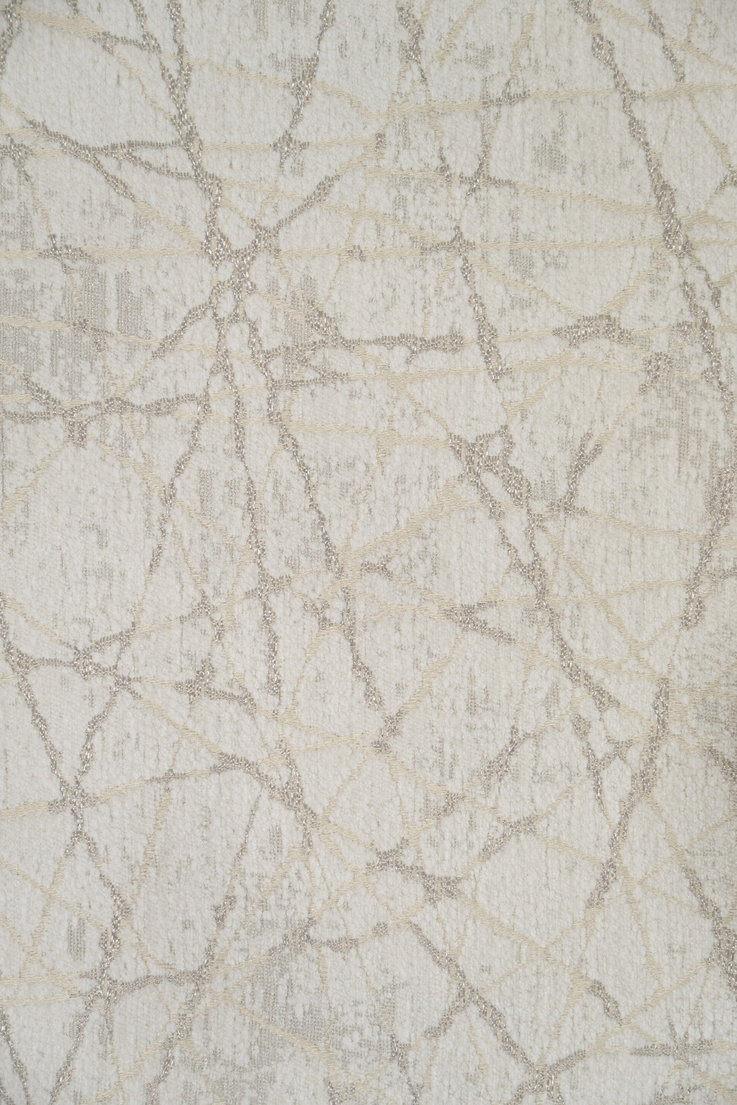 Shattered White Textured Fabric