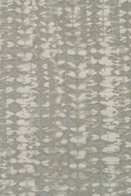 Silver Blue Abstract Printed Fabric