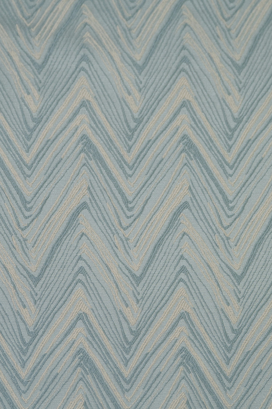 Teal/White Chevron Embroidered Fabric