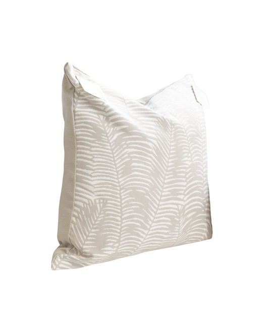 Grey & White Palm Frond Indoor/Outdoor Pillow Cover