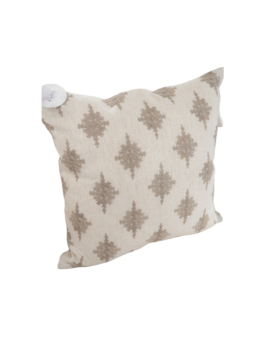 Island Compass Embroidered Pillow Cover