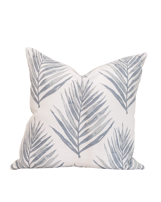 Light Blue Island Palm Indoor/Outdoor Pillow Cover