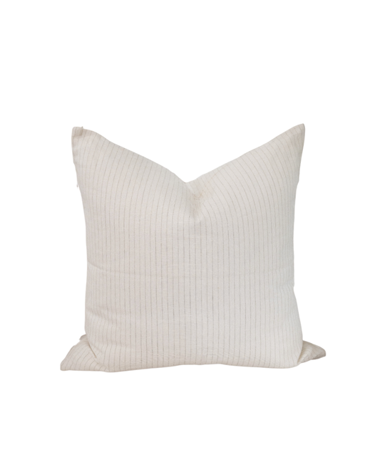 Grey & Cream Pin Stripe Indoor/Outdoor Pillow Cover