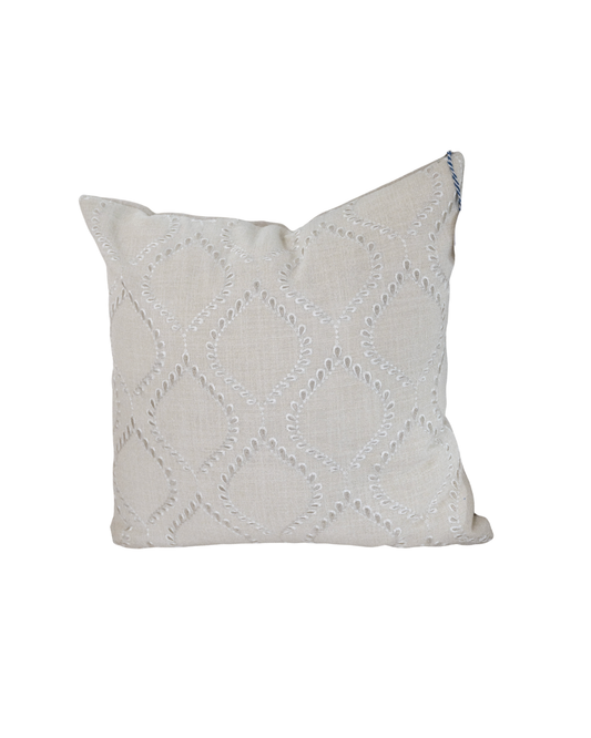 Embroidered Pearl Pillow Cover