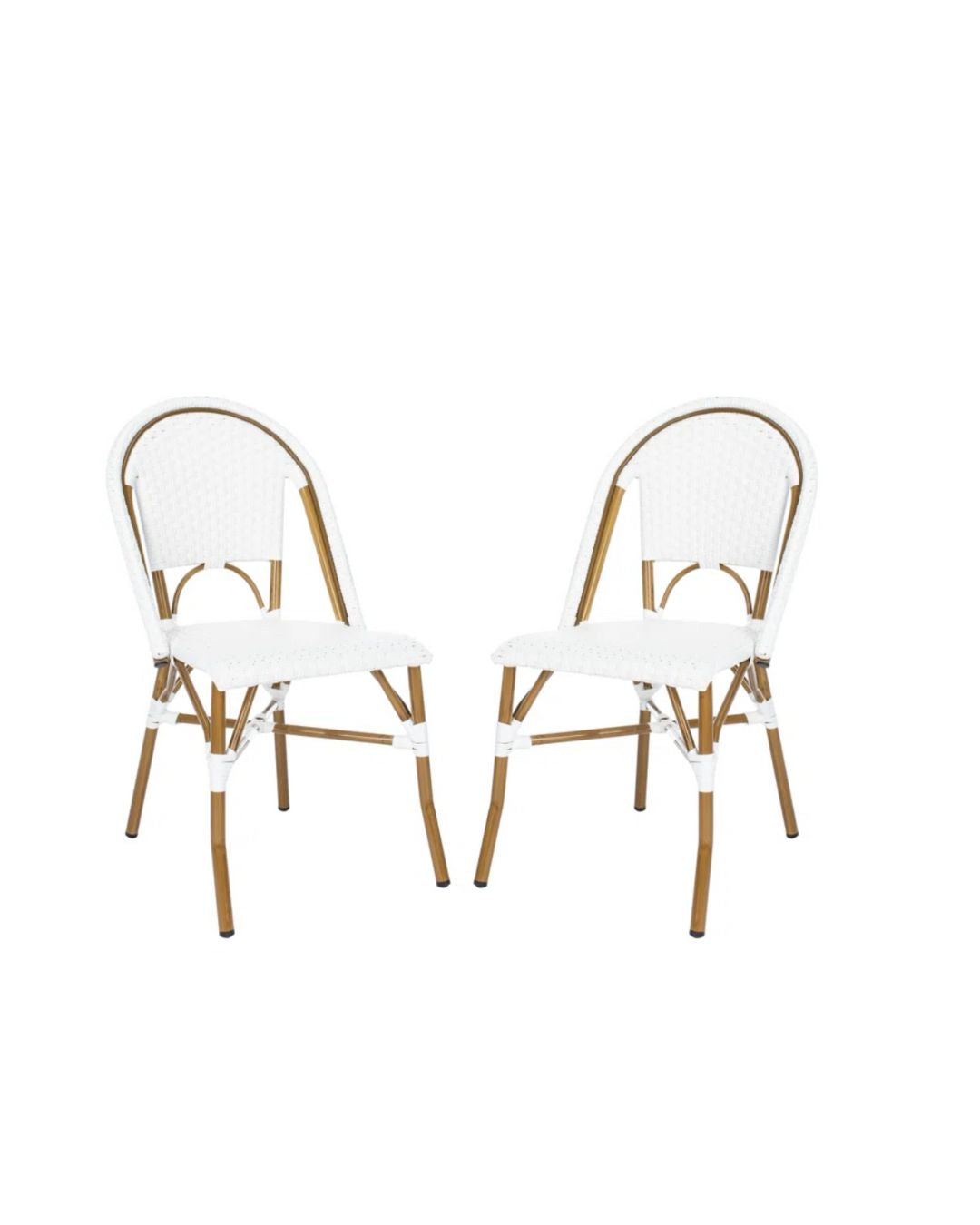 White & Natural Bistro Chair